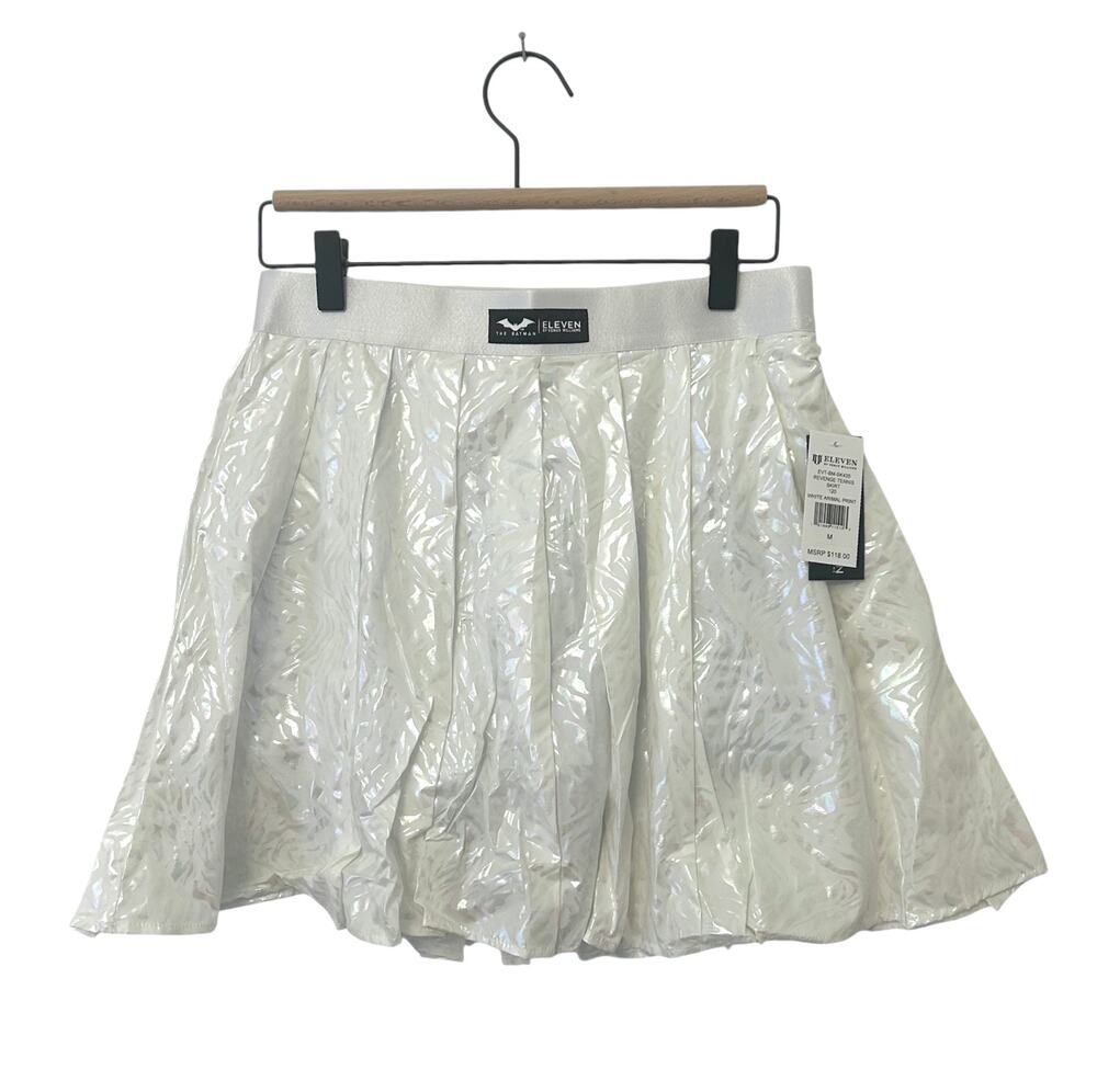 NWT EleVen by Venus Williams White Shiny The Batman Tennis Golf Skort Size M